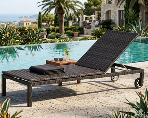 Tumbona atlatik de playa, patio, ratán, piscina, estilo ocio - Product Image 4