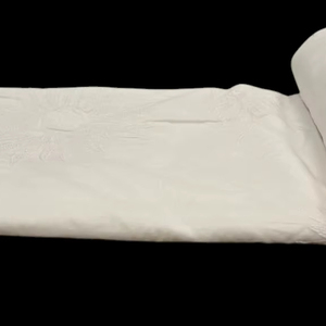 Tela Bordada de Algodón Blanco Premium de Fábrica al por Mayor |   Tela de Algodón con Diseño Floral de Girasoles para Vestidos, Kurtis y Cortinas - Product Image 2