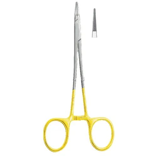 Soporte de aguja Micro Fine Ryder, Forceps de Punta TC recubiertos de titanio de acero inoxidable, Instrumentos dentales quirúrgicos