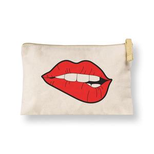 Vente en gros de mini trousse de toilette en toile avec logo personnalisé de marque privée trousse de maquillage en coton et lin pour le voyage avec fermeture éclair - Product Image 4
