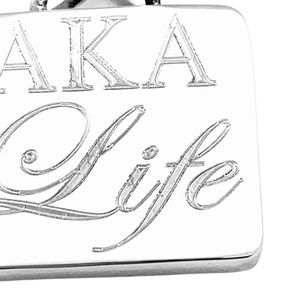 Collier Pendentif AKA Silver Life pour Femme – Design Élégant Inspiré des Sororités – Bijou de Luxe Tendance – Pendentif Classique et Tendance - Product Image 5