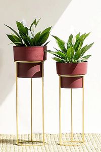 ชุดกระถางต้นไม้โลหะ 2 ใบ ยี่ห้อ Linea Exports Inc คุณภาพพรีเมียม เคลือบสีดำด้วยวิธีพ่นเคลือบผง  เป็นที่ต้องการอย่างมาก เหมาะสำหรับบ้าน โรงแรม และบ้านไร่ - Product Image 2