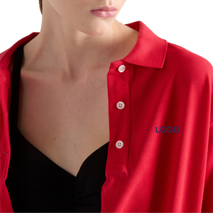 Polo de Manga Larga para Mujer, Estilo Moderno, Algodón Piqué, Talla Grande, Premium, Vintage, Casual, Streetwear, OEM, Personalizado, a la Moda - Product Image 5