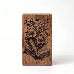 Personalized Baby & PET American Style Wooden <b>Memorial</b> Urn Engraved Book Design Eco-Friendly Durable Ashes Keepsake <b>Box</b> - Product Image 1