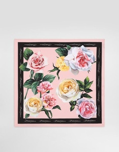 Luxury <b>Red</b> Rose Satin <b>Scarf</b> for Women and Girls Premium Designer Floral Square Head & Neck Scarfs Multi-Way Fashion Accessory - Product Image 2