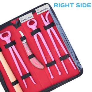 Kit de Herramientas de Herrador Rosa de Alta Resistencia con Martillo para Clavos, Cortaúñas para Pezuñas, Pinza Curva, Cuchillo para Pezuñas Tipo Cocodrilo y Herramienta de Extracción - Product Image 4