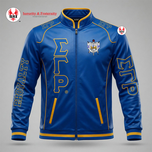 Veste de course en twill haute performance pour femmes Sigma Gamma Rho SGR Sorority |   Design tendance de course personnalisé avec lettres dorées - Product Image 1