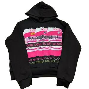 Drolandmiller Punk Goth Hip Hop Sweat à capuche surdimensionné pour femme Solid Grunge Streetwear Tops pour l'hiver Y2K Gothic Clothing - Product Image 4