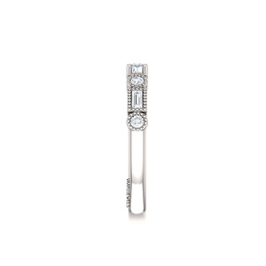 Trendy Luxury Lab Grown Diamond <b>Ring</b> | Baguette & Round Diamond <b>Band</b> |Available in 925 Silver & 10K,14K,18K Solid Gold <b>ring</b> - Product Image 3