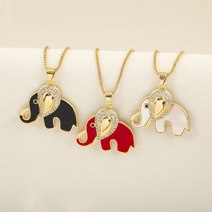 Custom 18K Gold Plated Zircon Pendant Necklace Cute <strong>Elephant</strong> Animal Statement Jewelry <strong>for</strong> <strong>Women</strong> Fashionable <strong>Gift</strong> - Product Image 1