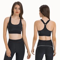 OEM Dames Crew Neck Crisscross Bandjes Lichtgewicht Ademend Vierweg Stretch 2-delige Sets Hoge Taille Billen Liftende Broeken Yoga