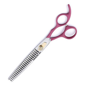 Tijeras de Entresacar Profesionales para Mascotas de 8 Pulgadas, Tijeras de Peluquería Canina de Acero Inoxidable Premium con Mangos Elásticos - Product Image 3