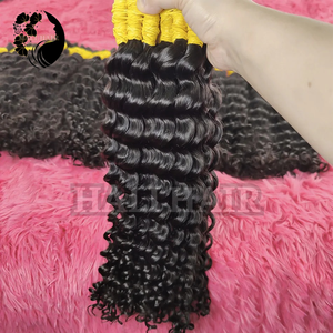 Venta al por mayor 100g Color Natural doble dibujado vietnamita Remy Extensiones teñido onda profunda a granel solo dibujado extremos-Hali Factory Ready - Product Image 2