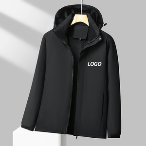 Veste d'hiver décontractée coupe-vent grande taille pour homme, veste softshell coupe-vent personnalisée avec doublure en polaire et broderie - Product Image 1