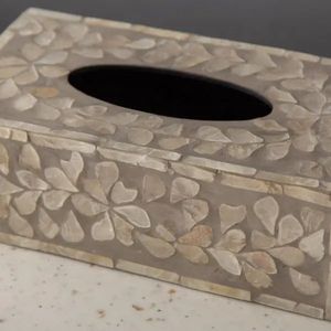 Boîte à mouchoirs en nacre pour accessoires de bureau sur mesure, vaisselle, boîte à mouchoirs en nacre à vendre - Product Image 1