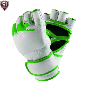 ถุงมือฝึกซ้อมแบบครึ่งนิ้ว PU ยี่ห้อ SUMROOS INDUSTRY สำหรับ MMA มวย และศิลปะการต่อสู้อื่นๆ ปรับขนาดได้ด้วยแถบตีนตุ๊กแก - สามารถปรับแต่งได้ - Product Image 4