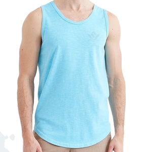 Camiseta sin mangas para hombre, color azul cielo claro, cuello redondo, secado rápido, transpirable, ligera, informal, para gimnasio, entrenamiento, fitness, chaleco deportivo - Product Image 5