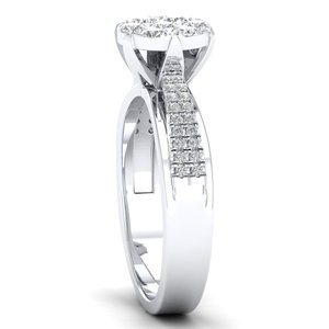 Anillo de Moissanita REYES con Certificado GRA, Corte Brillante Redondo de 0.54 Quilates, Plata de Ley 925 Original, Joyería Fina para Compromiso o Promesa - Product Image 4