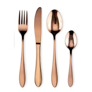 Ensemble de couverts de luxe en or rose, couverts en acier inoxydable doré mat, cuillère, fourchette, couteau élégants, vaisselle pour la maison, l'hôtel, le restaurant - Product Image 1