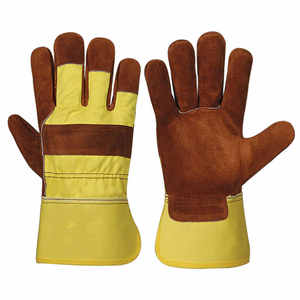 Gants de travail en cuir de vachette de haute qualité personnalisés, prix de gros, gants de sécurité résistants au feu pour les travailleurs canadiens - Product Image 1