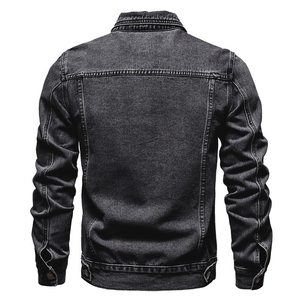 High Quality Mens Denim Jacket Classic Style Cotton Fabric Long Sleeve Outerwear Casual Jean Coat Fashion Apparel for Men - Product Image 2