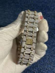 Montre mécanique Ice Cube avec cadran en diamant, cristal saphir, boîtier en acier inoxydable, diamètre 30 mm, cadeau de luxe pour femme - Product Image 3