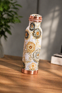 Ayurvedic Meena Copper <b>Bottle</b> 950ml Handmade Leak Proof Water <b>Bottle</b> Export Quality - Product Image 4