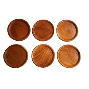 Dessous de verre personnalisé de qualité supérieure Dessous de verre en bois d'acacia Forme ronde épaisse Vendeur chaud Absorbant rapidement l'eau Dessous de verre en diatomite - Product Image 2