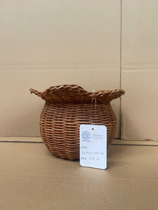 Elegant Floral Shape Rattan Table Vase Handwoven Natural <b>Wicker</b> <b>Storage</b> <b>Basket</b> Decorative Organic Bowl <b>Basket</b> for Stylish Hom - Product Image 5