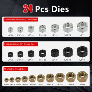 49pcs Auto Repair Tool Kit Includes 24 Rethreading Dies and 22 Rethreading Taps Thread Chaser and Repair Tool Set - Product Image 4