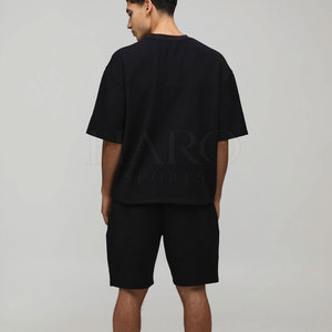 Venta Directa de Fábrica, Precio Bajo, Conjunto de Camiseta y Pantalones Cortos Deportivos para Gimnasio, Cómodos y Ajustables para Hombre, Tela Elástica, Material Duradero - Product Image 2