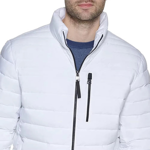 Pakistan Manufacture Warm Puffer Jacket Red Color Full Sleeve Stand Collar Cotton Filling Men Puffer Jackets Coat - Product Image 6