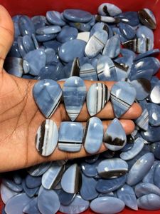 Ópalo Azul Natural Cabujón Hecho a Mano, Ópalo Azul Pulido Liso, Gema Suelta de Formas Mixtas para Fabricación de Joyas - Product Image 5