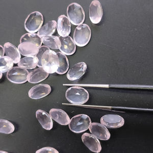 Cuarzo Rosa Natural, Corte Ovalado de 8x6MM, Gema Suelta de la Mejor Calidad, Gemas de Montaña Roja Rosa, para Joyería - Product Image 3