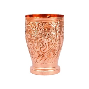 Elegante vaso de cobre martillado, a prueba de fugas, ligero, duradero y perfecto para uso en el hogar, restaurantes o como regalo. - Product Image 4