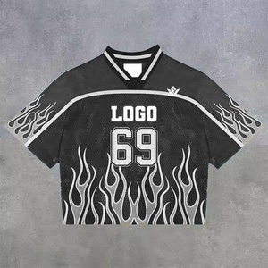 Custom Green American Football Jersey V-Neck <b>Short</b> Sleeve Breathable Quick Dry Sublimated <b>Mesh</b> 100% Polyester Adult Team Sports - Product Image 1
