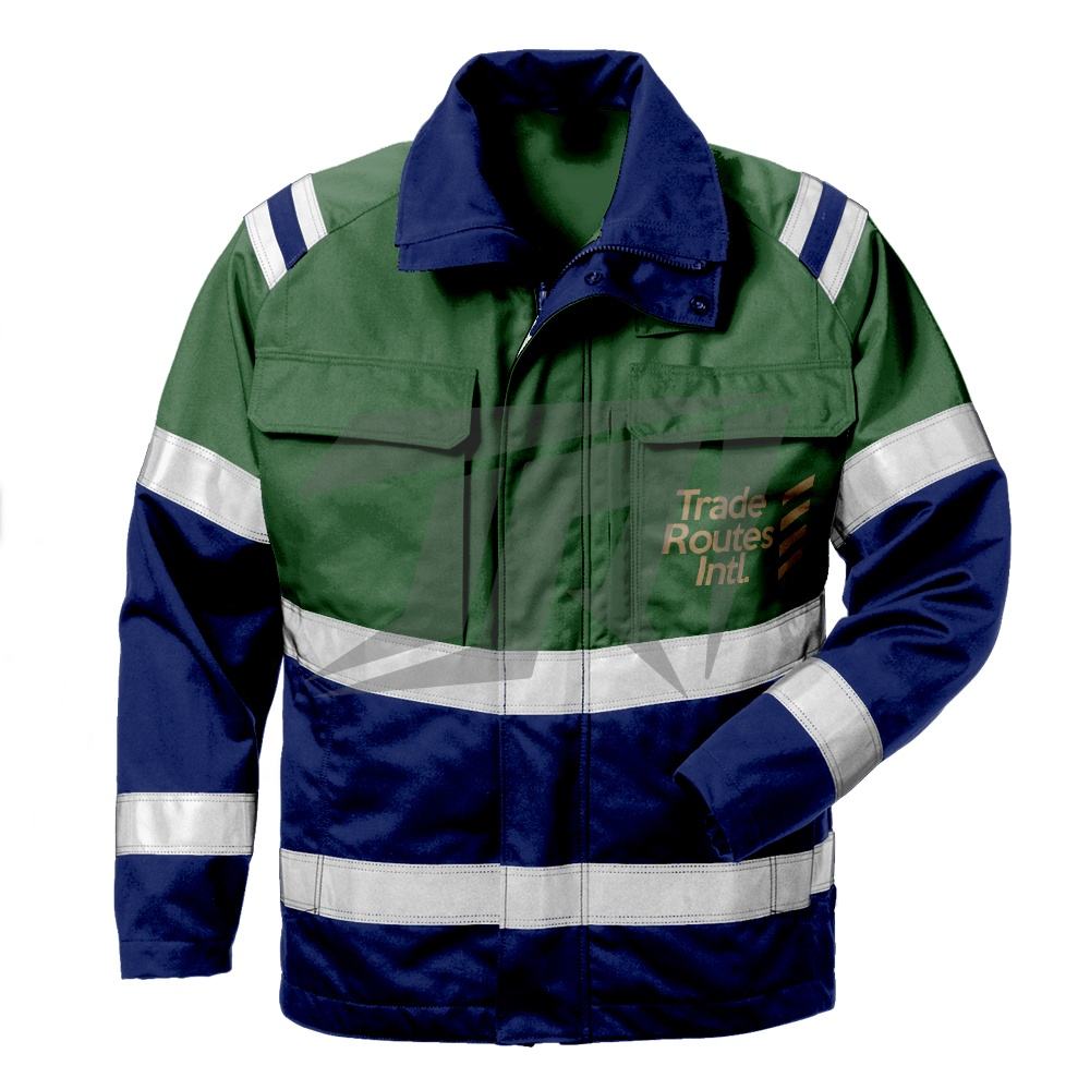 Public Works Safety Jacket High-Quality With Reflective Safety Features  Bulk OEM Manufacturing for Industrial Buyers