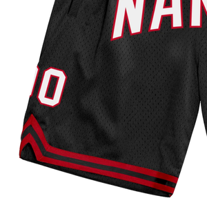 <b>Men</b> Black <b>Red</b> Sublimated Mesh Basketball <b>Shorts</b> Breathable Fabric Basketball Uniform Training Competition Sports Wear Clothing - Product Image 5