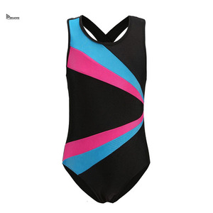 RELEVO Maillot de Ballet Personalizado sin Mangas para Mujer, Spandex/Poliéster, Estampado Digital, Rayas Diagonales, Ropa de Danza para Adultos, En Stock, Venta al por Mayor - Product Image 1