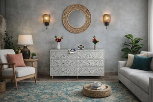 ILAHI's Bone Inlay <b>Drawer</b> Modern Design Agate Detailing <b>Storage</b> Portable Home Furniture - Product Image 5