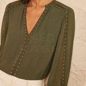 Blusa Moderna para Mujer, Tela Suave, Corte Regular, Diseño Moderno, Corta, Informal, Transpirable, para Uso Diario, Moda Urbana - Product Image 6