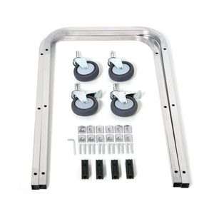 360 Degree Rotation 3-Tier Stainless Steel Serving Cart Household and Restaurant Utility Cart with Wheels for Service Storage - Product Image 3