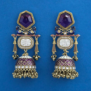 Boucles d'oreilles pendantes style bohème Kanhai Jewels pour femme, en laiton avec placage Mehndi, sans nickel ni plomb, pour anniversaire - Product Image 5