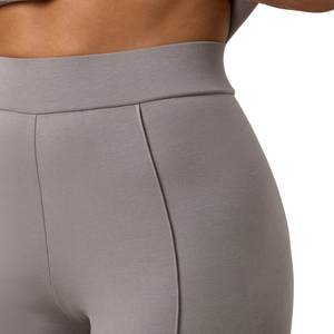 Grey Jersey Legging Women High Rise Stretch Training <b>Tights</b> Fitness Yoga Pants Athletic Activewear Daily Wear Bottoms - Product Image 2