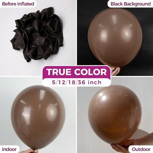 Confezione da 100 Palloncini in Lattice Marrone Scuro da 12 Pollici per Feste di Ringraziamento, Compleanni, Addio al Nubilato - per Eventi - Product Image 3
