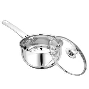 Try Ply <b>Induction</b> Base Stainless Steel Sauce Pan with Glass Lid Compatible with <b>Induction</b> Gas Stove Multipurpose Cooking - Product Image 2