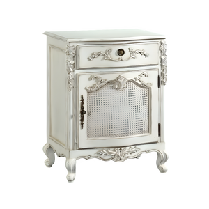 Antique <b>White</b> Classic Royal Style <b>Bedside</b> <b>Tables</b> <b>Wooden</b> Nighstand <b>Table</b> Lamps for Bedroom Furniture Sets - Product Image 1