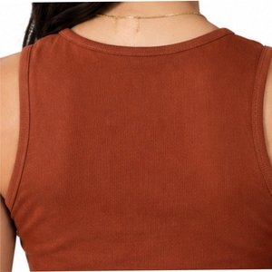 Débardeur côtelé pour femme, qualité supérieure, tissu côtelé, coupe ajustée, fabrication directe usine, qualité export, débardeur pour femme sur mesure - Product Image 5