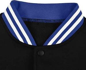 Durable Unisex Varsity Baseball Jacket Stand Stylish Casual College Hooded Windproof <b>Quilted</b> Canvas Fabric Cartoon Patchwork - Product Image 4