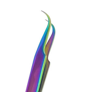 Pince à cils professionnelle en acier inoxydable, pointe faite à la main pour une application précise des extensions de cils - Product Image 4